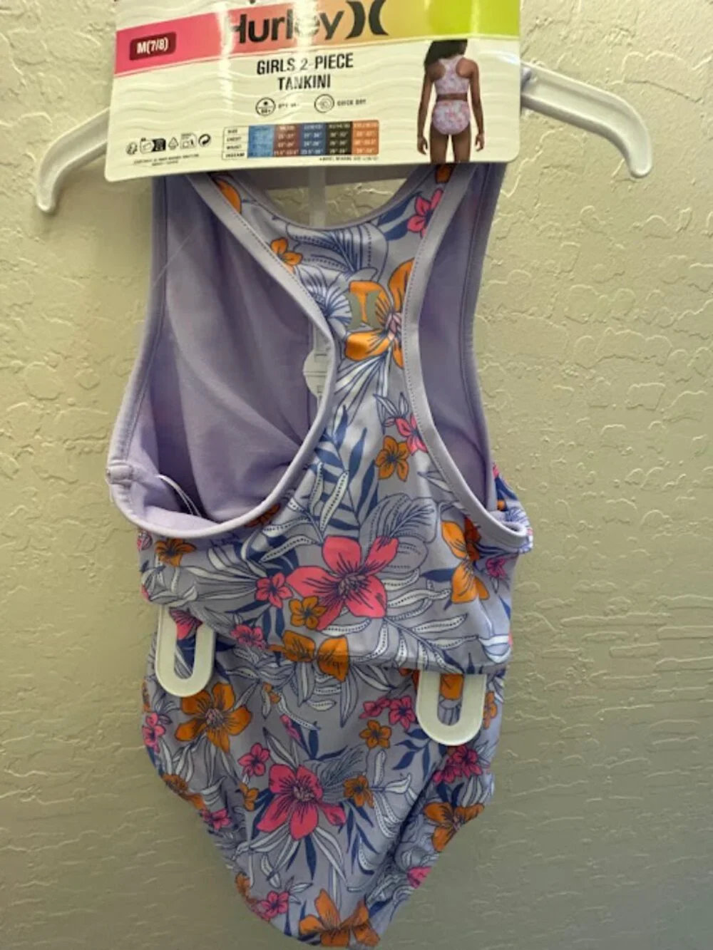 New! Hurley Girls 2-Piece Tankini - fun and sylish!